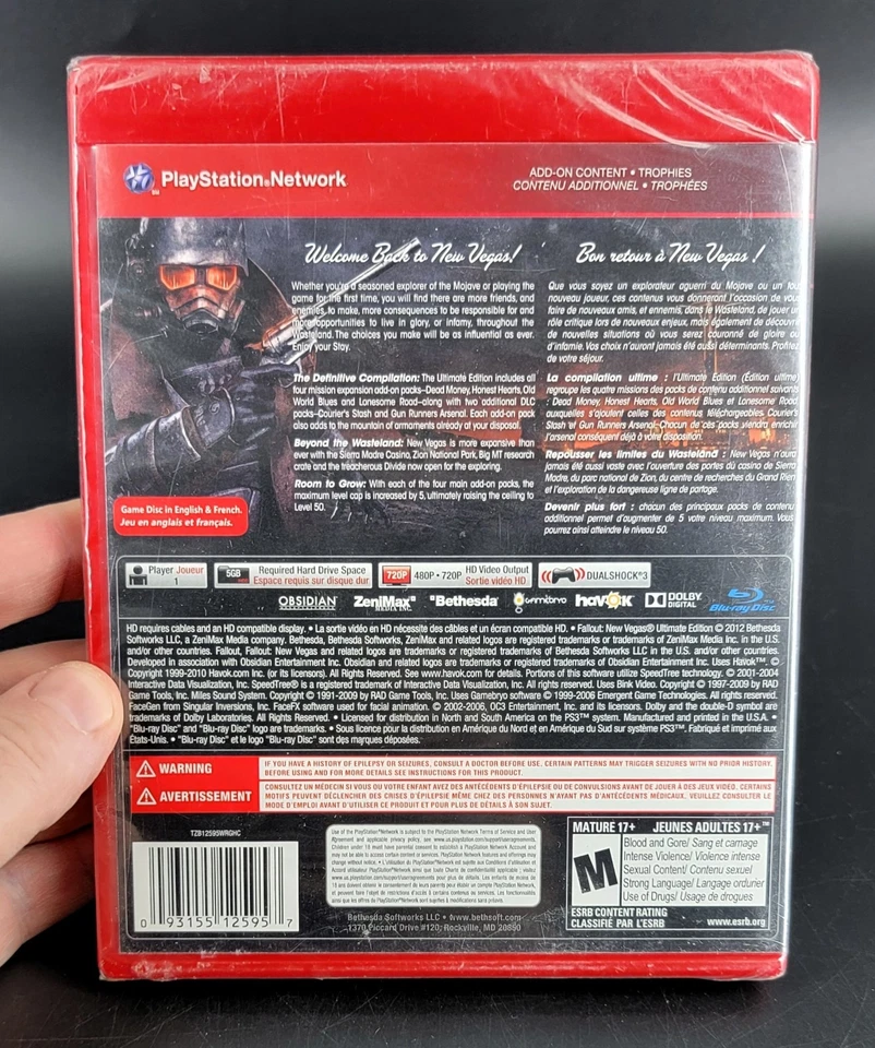 Fallout: New Vegas - Ultimate Edition (Sony PlayStation 3, 2012) New Sealed - Image 2 of 4