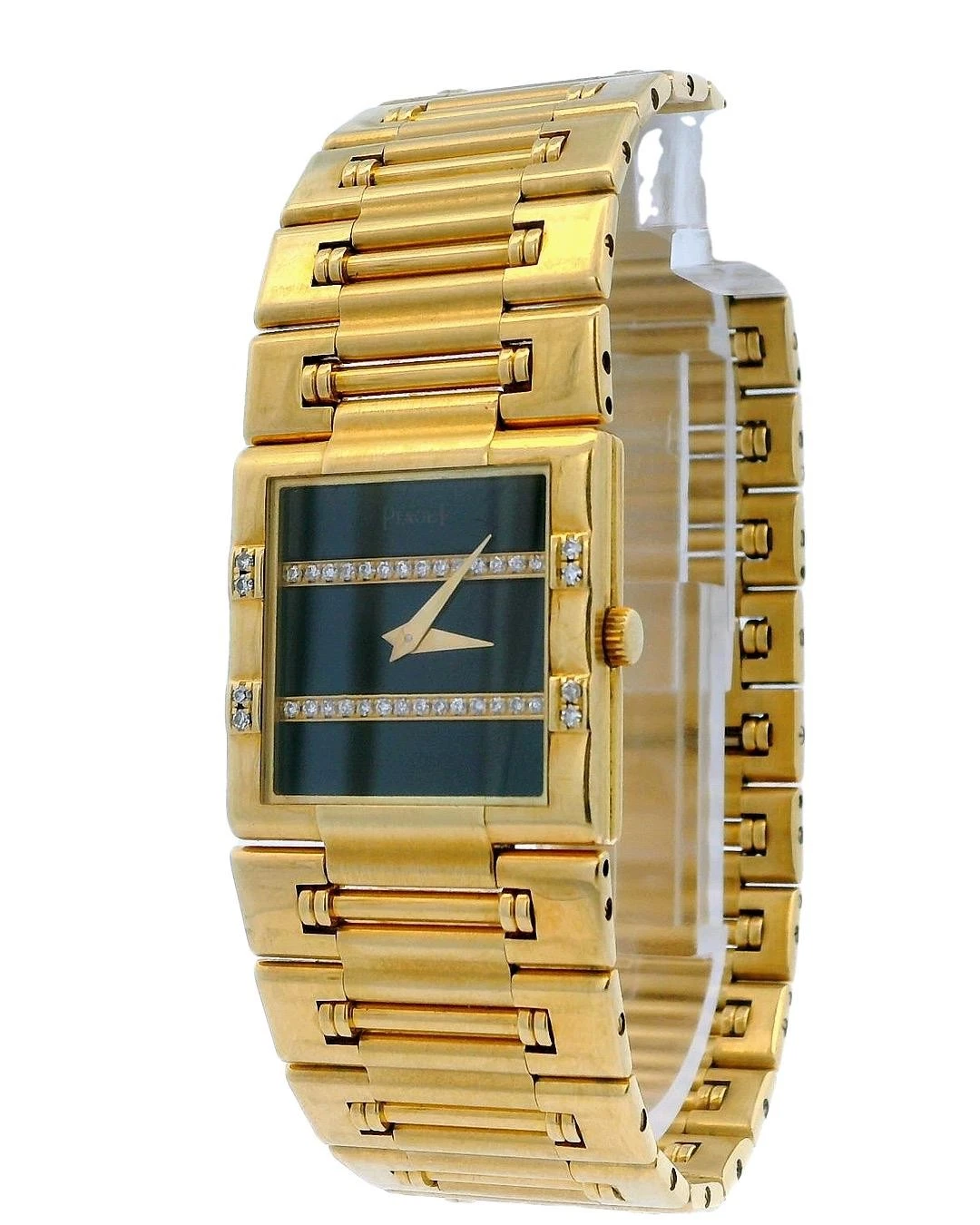 Piaget — Piaget Dancer 80327K81 18K Gold Onyx Diamond Dial Quartz Watch