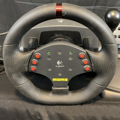 Logitech Momo Racing Force Feedback Steering Wheel /Pedals With Cords