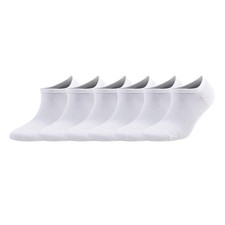 Men's White Ankle Sneaker Socks Bamboo Breathable Socks 6 Pairs
