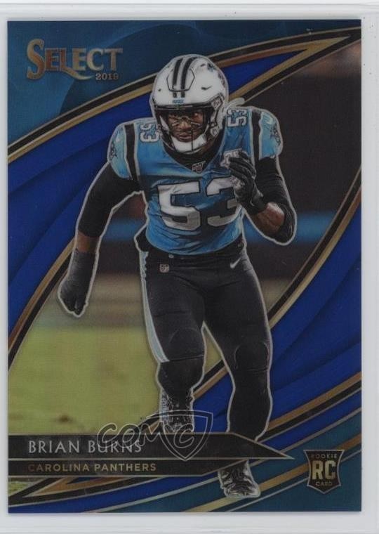 2019 Panini Select Field Level Blue Prizm 64/75 Brian Burns #260 13ib