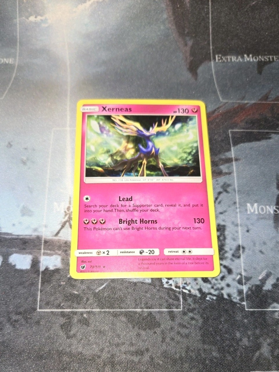 Xerneas 73/111 Sm-Crimson Invasion Holo Rare Pokemon Card Nm