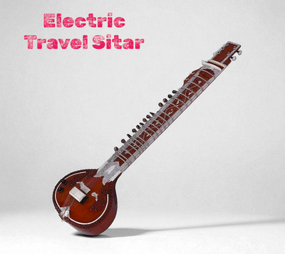 Indian Electric Travel Sitar Tun Wood 7+13 Strings Professional + Bag & Mizrab