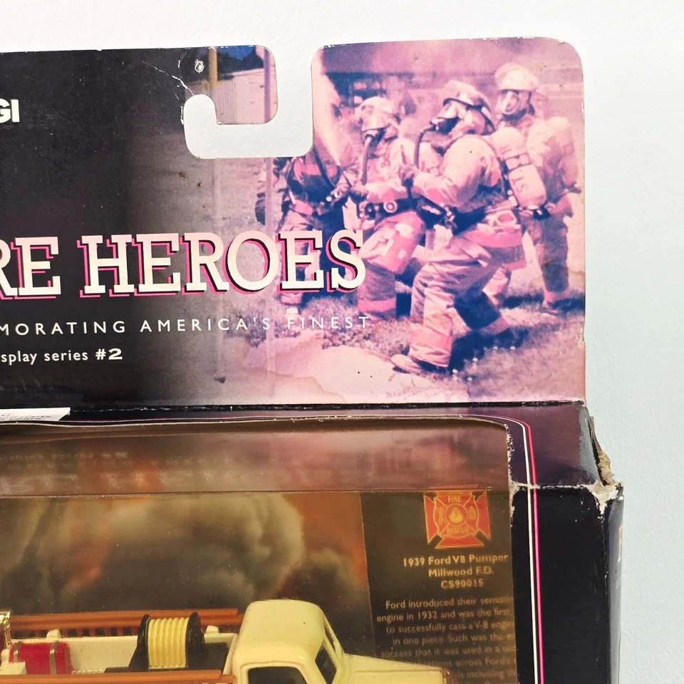 2001 Corgi Fire Heroes #2 1939 Ford V8 PUmper-Millwood Fire Dept 1:64 Diecast - Image 3 of 4