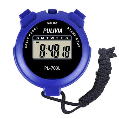 Digital Sport Stopwatch Timer with Round Split Clock, Calendar Alarm, Large Dis...