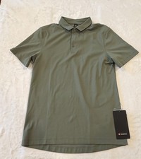 Lululemon Mens ShowZero SlimFit Polo Shirt Sz M Green WILO