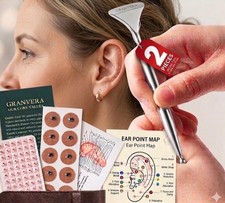 6 Pack Acupuncture Pen Kit - Ear Seeds, Acupressure Tool, Gua Sha Myofascial S