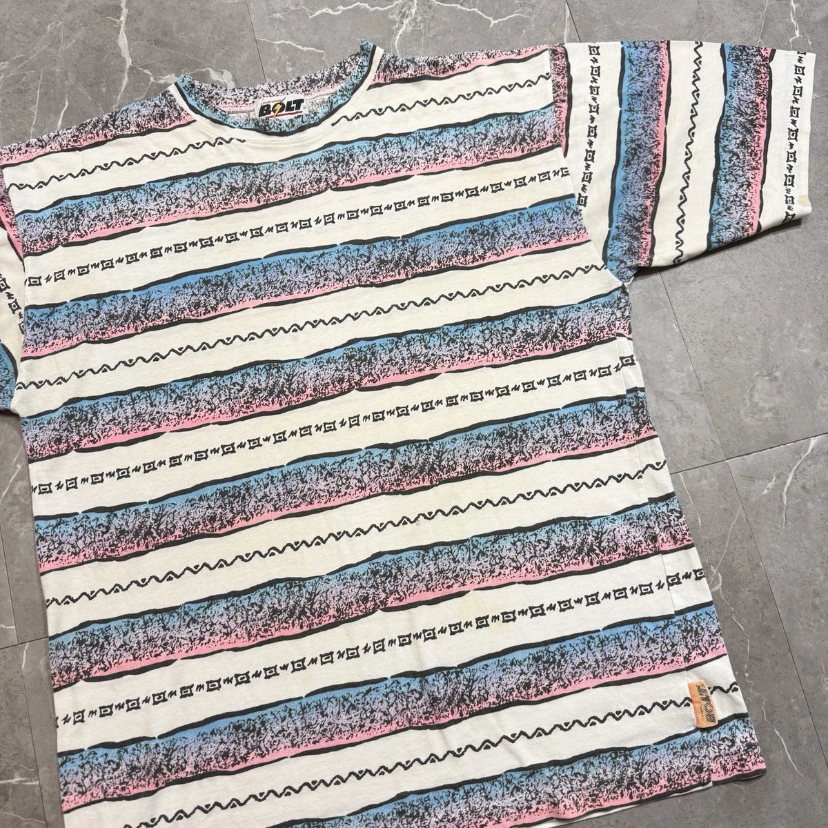 90s LIGHTNING BOLT OLD SURF 総柄 ボーダー USA製 Lightning Bolt Regular Size Men's for sale | eBay