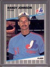 RANDY JOHNSON 1989 Fleer #381 Rookie RC Marlboro Ad Partially Visible