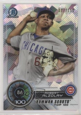 2018 Bowman Scouts' Top 100 Atomic Refractor 117/150 Adbert Alzolay #BTP-86 0c2