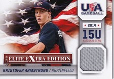 2014 Elite Extra Edition USA Baseball 15U Game Jerseys Kristofer Armstrong #14