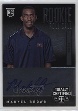 2014-15 Panini Totally Certified Rookie Roll Call 25/249 Markel Brown Auto s7f