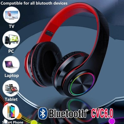 Funkkopfhörer Stereo On Ear Kabellos Kopfhörer Bluetooth 5,0 für TV PC Phone MP3