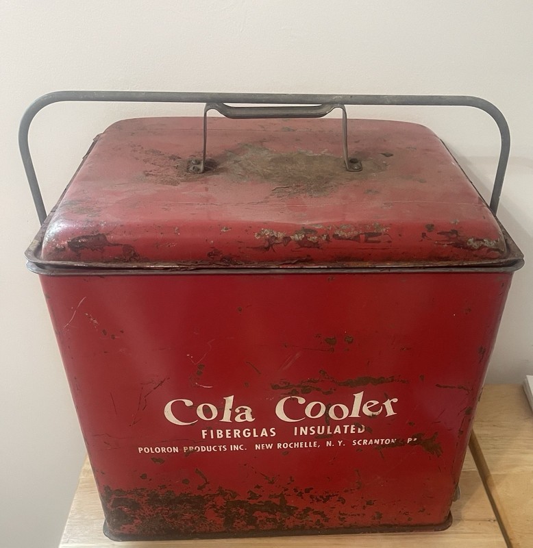 Vintage 1950's Coca Cola COKE  Ice Chest Picnic Cooler Acton Mfg. Bottle opener