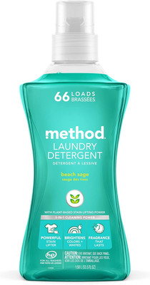 Method Liquid Laundry Detergent; Beach Sage Scent, Stain Remover; ; 66 Loads per