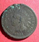 1865 US Indian Head Cent! Good! Harder to Find! VF Details! Civil War Days! Coin