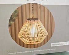 Solar Garden Hanging Lights Outdoor Wooven