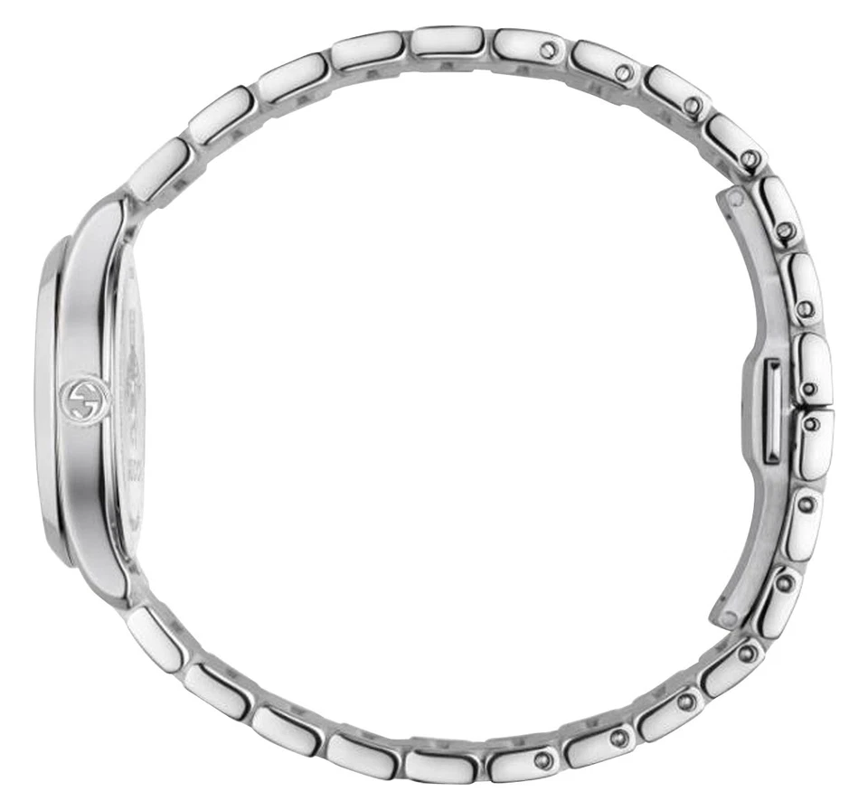 Gucci G-Timeless Acciaio Inox Quadrante Argento Data Quarzo Orologio da Donna - Immagine 2 di 4
