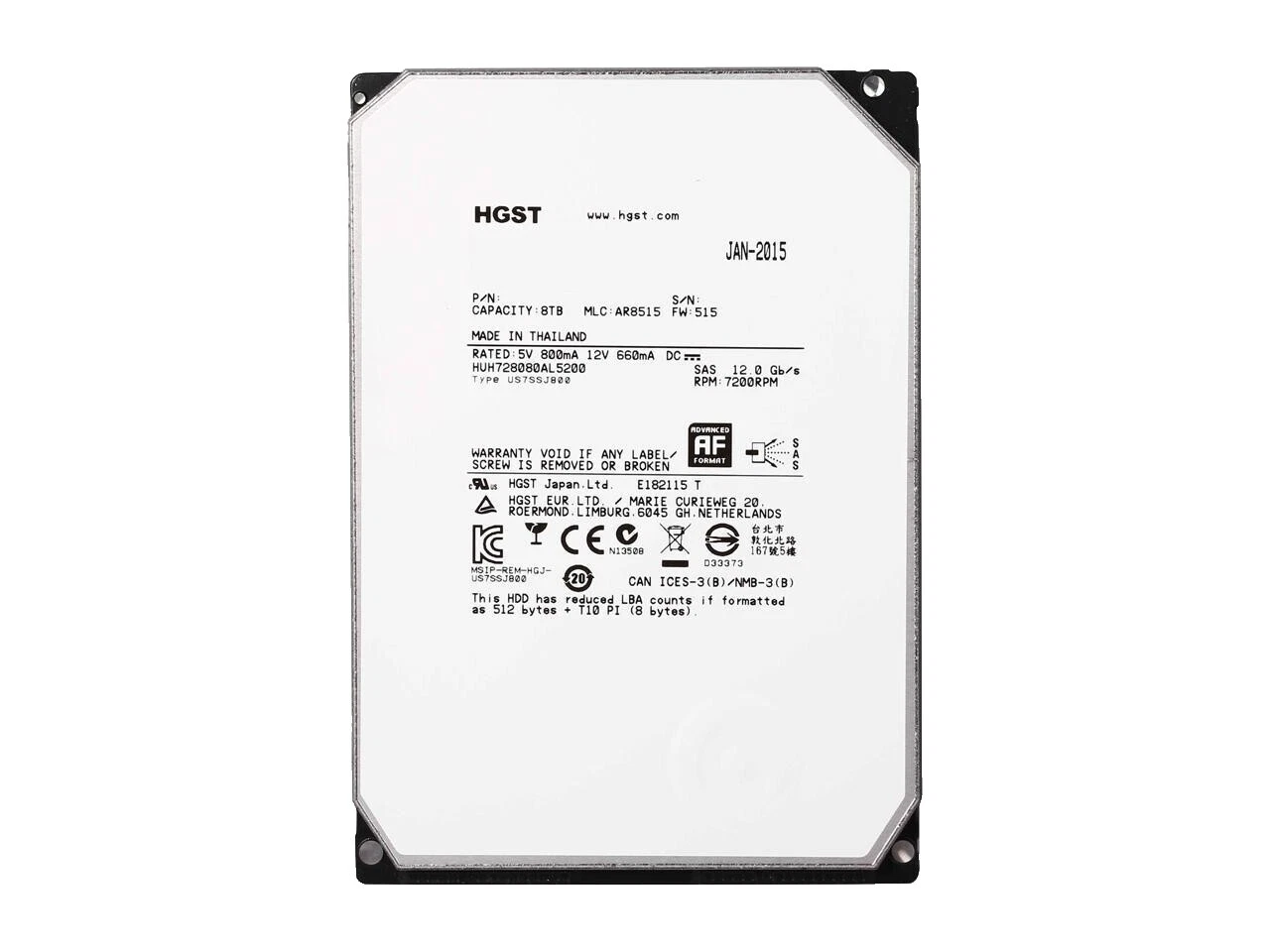 Unidades de disco duro interno SAS HGST
