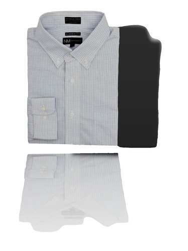 $92 Neiman Marcus Men's Trim-Fit White Long-Sleeve Button Dress Shirt 16  34/35 | eBay