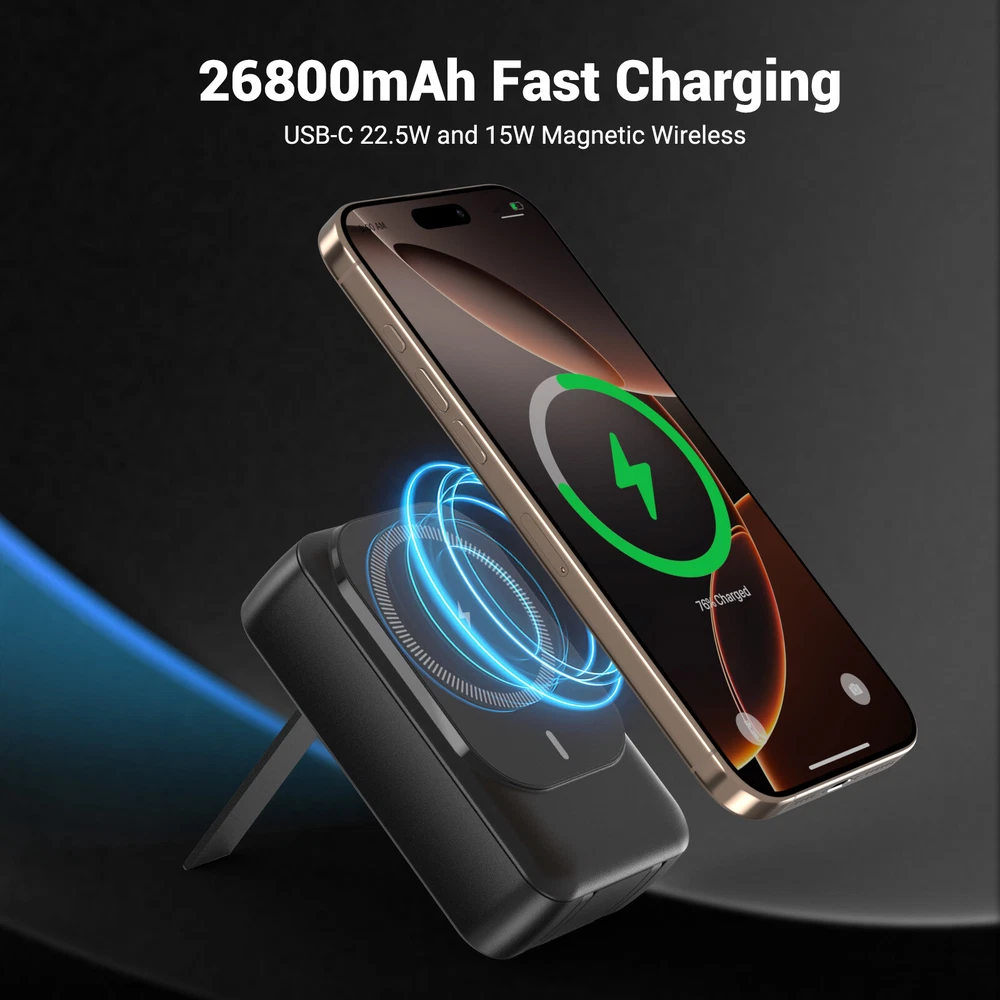 Power Bank 26800mAh Magnetic Charging Portable External Battery Backup For Phone Power Bank 26800mAh Magnetic Charging Portable External Battery Backup For Phone