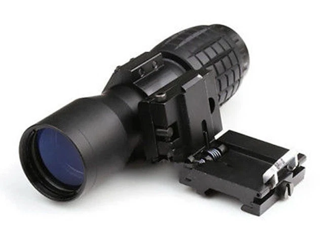 5X Magnifier Scope Sight w/ Flip-to-Side Rail Mount For Hunting Rifle Scopes - Image 4 of 4