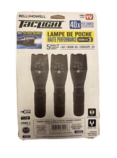 Bell + Howell Taclight High-Powered Tactical Flashlight - As Seen On TV - 3 PACK