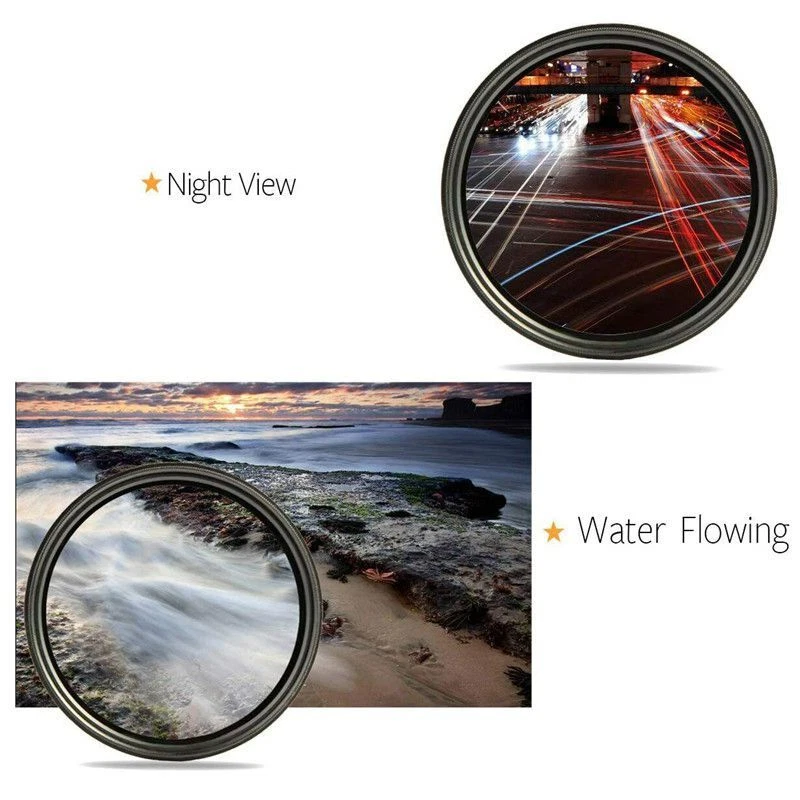 Lens Kits ND2-400 Variable ND Neutral Density 52mm Filter 55mm 58 62 67 72 77mm - Image 3 of 4