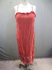 Simplee Size S Womens Multicolor Stretch Open Back Ruffle Cami Maxi Sundress 110