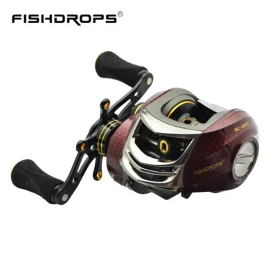 FISHDROPS Baitcasting Reels 6.3:1 Gear Ratio Fishing Reel with Magnetic Braking System