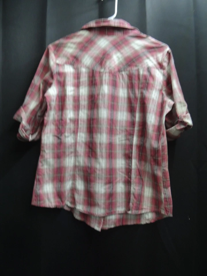 Camisa abotonada a cuadros marca Mudd para niña talla XL (B7) Foto 2 de 2