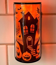 Halloween Haunted House Scene Light-Up Wallfl...