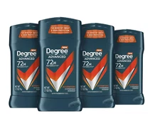 Degree Men Antiperspirant Deodorant Adventure 4 Count 2.7 oz, Woodsy, Stick