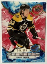 2021-22 Upper Deck Ice Oskar Steen #192 Red Premieres Rookie 241/399 Bruins