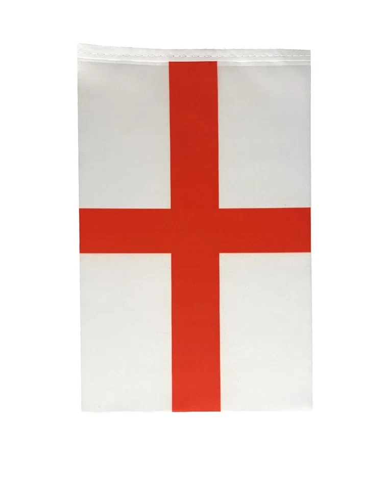 Tela Inglaterra 24 Banderas Premium Bunting 33 pies/10 m Euro Fútbol Mundial Cricket A4 Foto 3 de 3
