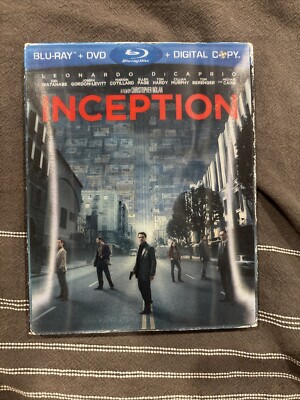Inception (Blu-ray + DVD + Digital, 2010) With Lenticular Slipcover