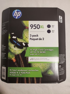 HP 950XL 2-PACK BLACK INK CARTRIDGES 10/2020 886111609925 | eBay
