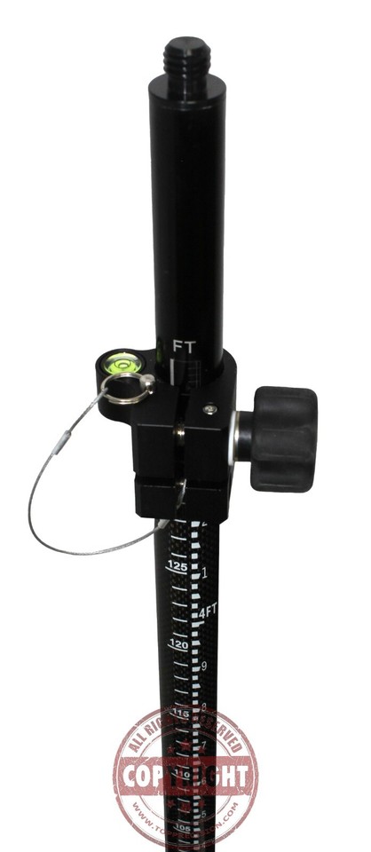 TOPCON 8' CARBON FIBER SURVEYING PRISM POLE,ROVER ROD,SOKKIA,TOTAL ...