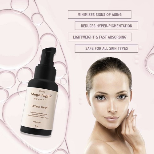 Mega Night Beauty Face Serum for soother and healthy skin Anti- Ageing Pack of 1 - Picture 5 of 6