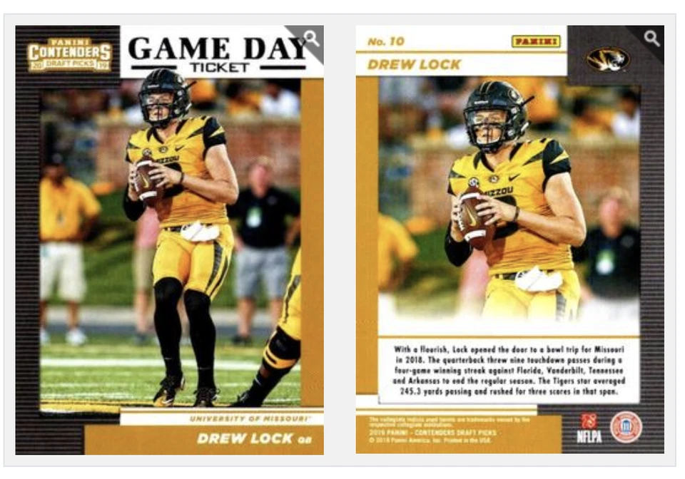 2019 Panini Contenders Draft Picks Gameday Ticket #1-40 Football Cards -You Pick - Image 3 of 4