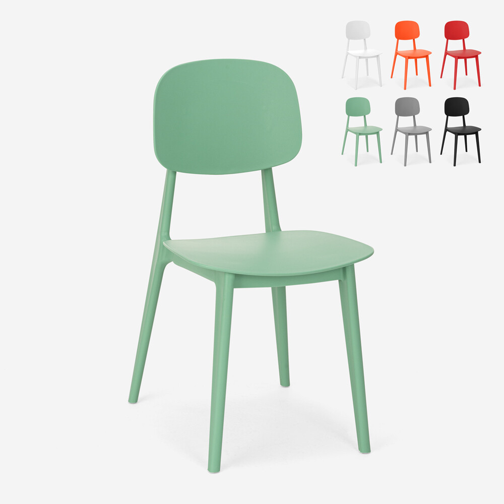Silla de polipropileno de diseño moderno para cocina, jardín, bar, restaurante G