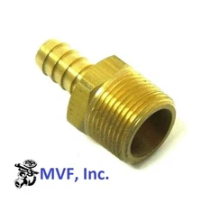 Hose Barb for 5/16" ID Hose X 3/8" Male NPT Hex Body Brass Fuel Fitting <201A-5C