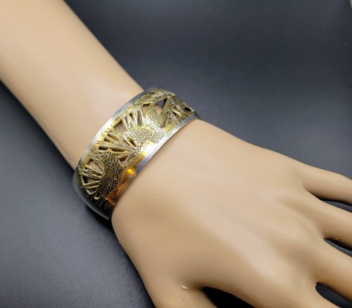 Bracelet Damascène Ancien - 20 Cm De Long, 9 Mm De Large