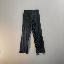 Unbranded Yoga Pants Womens Medium Black With White Trim Straight Leg Stretch