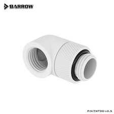 8 Pcs Barrow G1/4" Angled 90 Degree Swivel Rotary Fitting Male to Female White
