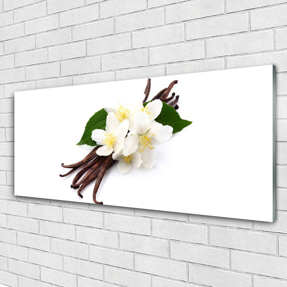 Impression sous verre panoramique Tulup Vanille tableau mural deco 125x50
