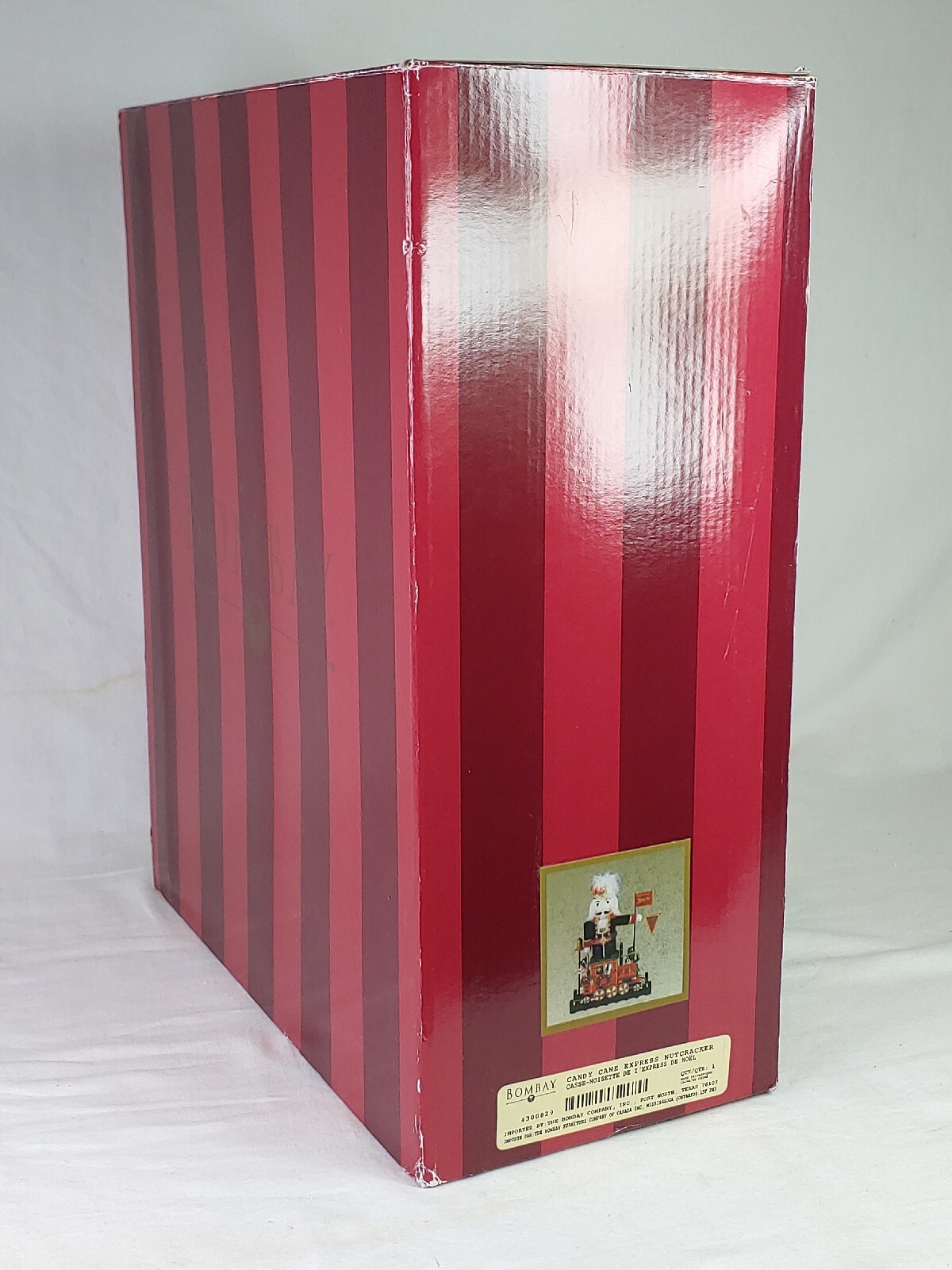 Bombay Company Vintage Candy Cane Express Nutcracker 14" With BOX