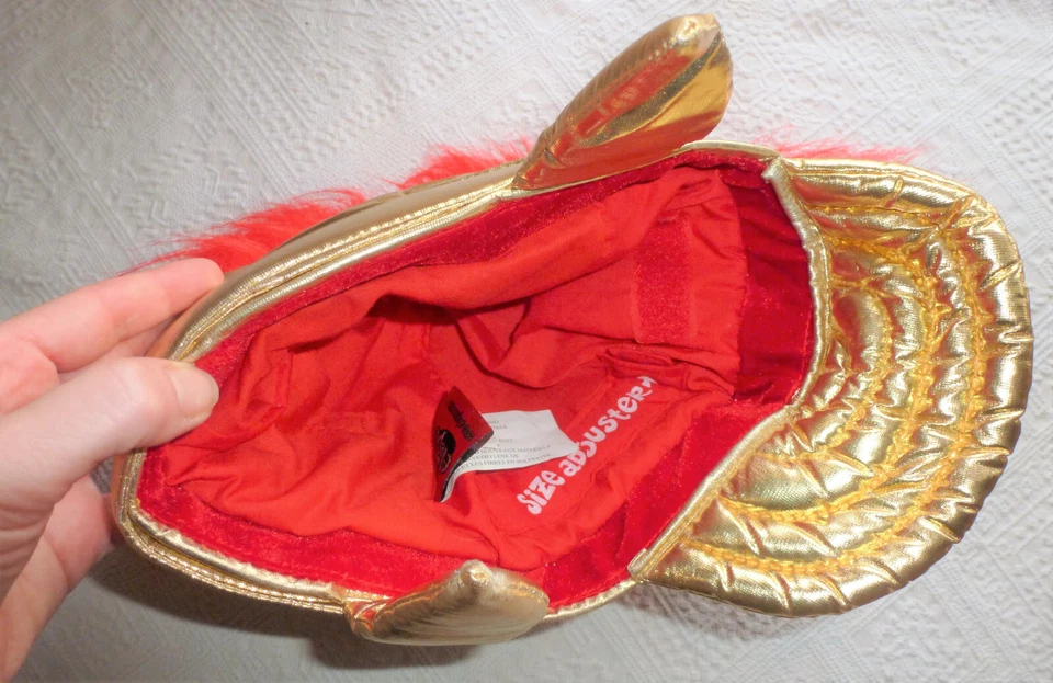 Adult Roman Soldier Gladiator Costume Helmet Theater Cosplay Hat and Crest - Image 3 of 4