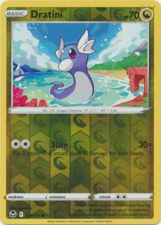 DRATINI 129/195 SILVER TEMPEST POKEMON (REVERSE RARE, NM)