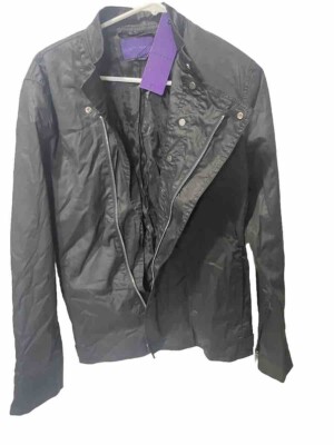 NWT Jack and Jones Men's Large Black Slim Fit Jacket 97% Cotton Size 170/92A/S